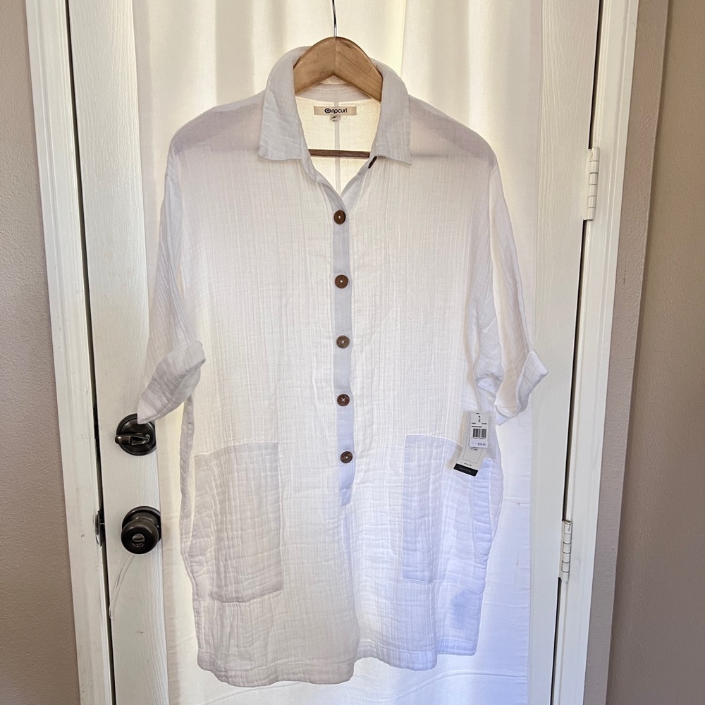 NWT Ripcurl Gauzy 100% Cotton Surf Cover Up/Romper/Jumpsuit - Picture 3 of 5